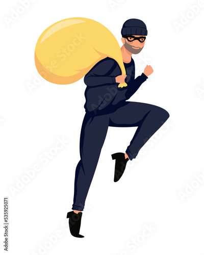 thief bandit with bag