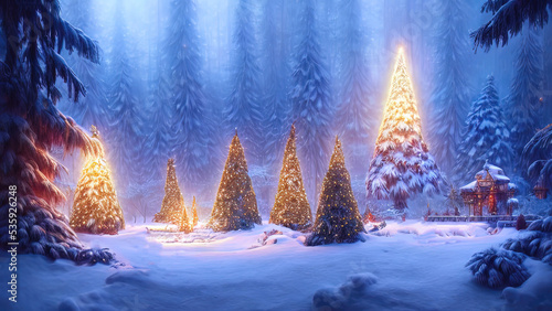 New Year's winter garden wi...