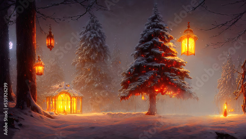 New Year's winter garden wi...