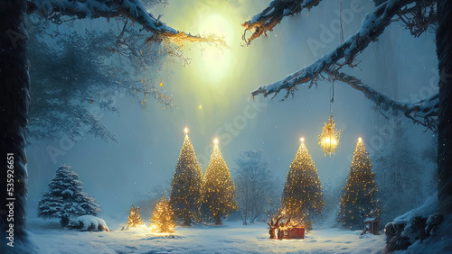 New Year's winter garden wi...