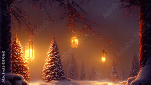 New Year's winter garden wi...