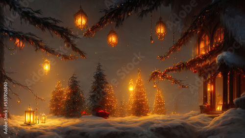 New Year's winter garden wi...