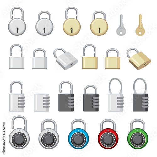 Variety Set of Locks with Combinations and Keys