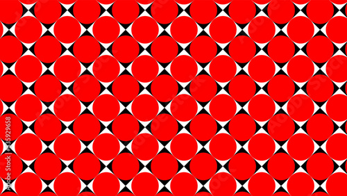 Red Background Back White Pattern - Circles Diamonds - Wallpaper printing decor background illustration
