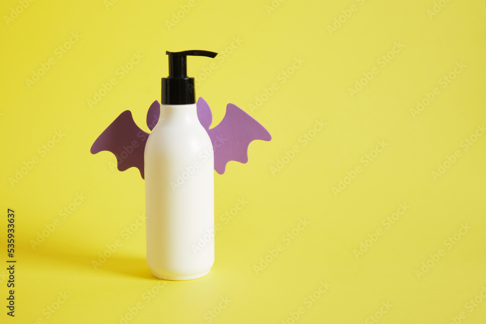 mocap oil or cream bottle with bat wings mocap oil or cream bottle with bat wings