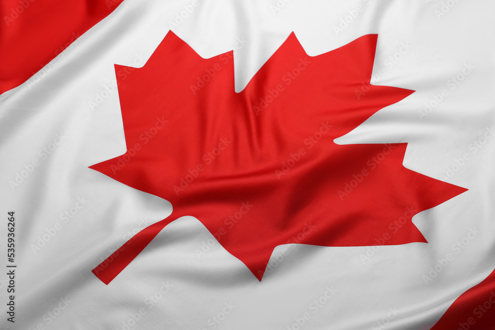 Flag of Canada as background, closeup view Flag of Canada as background, closeup view