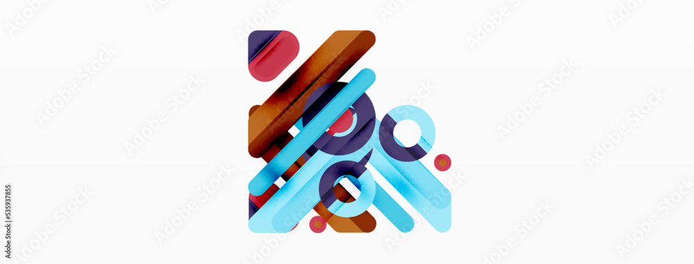 Lines geometric background. Stripes and rings composition business template for wallpaper, banner, background or landing Lines geometric background. Stripes and rings composition business template for wallpaper, banner, background or landing