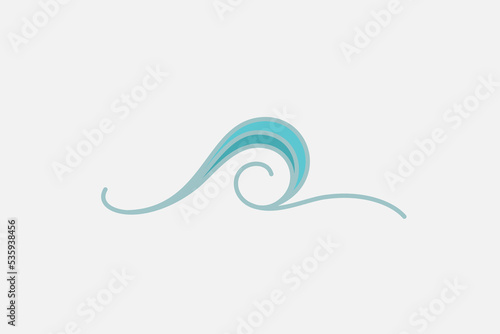 Illustration vector graphic of feminine wave art. Good for symbol or logo