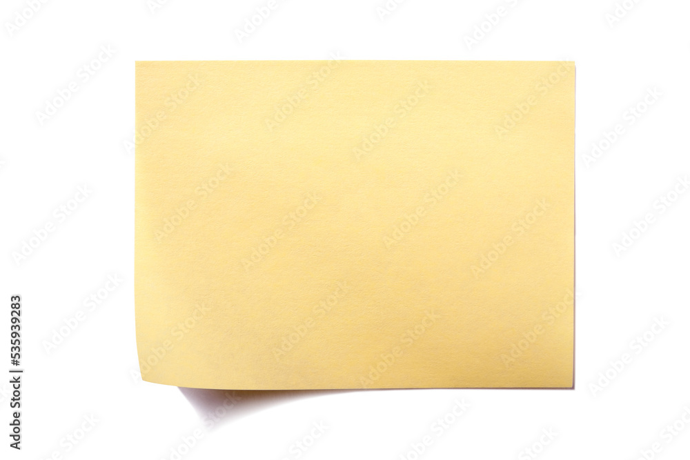 Foto Stock Yellow sticky post it note one single photo transparent