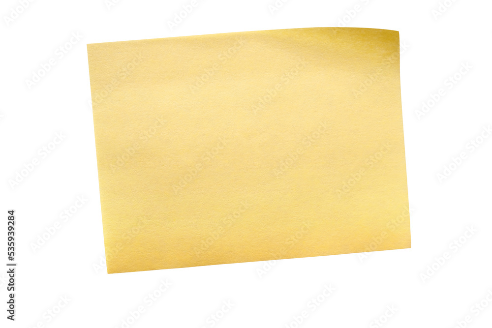 Yellow sticky post it note photo transparent background isolated PNG file  Stock Photo