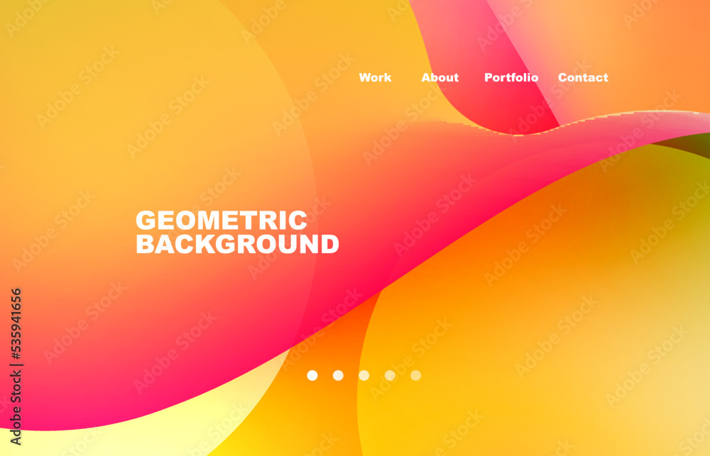 Landing page abstract liquid background. Flowing shapes, round design and circle. Web page for website or mobile app wallpaper Landing page abstract liquid background. Flowing shapes, round design and circle. Web page for website or mobile app wallpaper