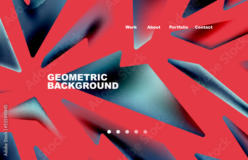 Shards shape composition abstract background. Web page for website or mobile app wallpaper