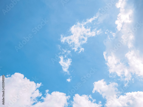 Blue sky with white cloud for nature background