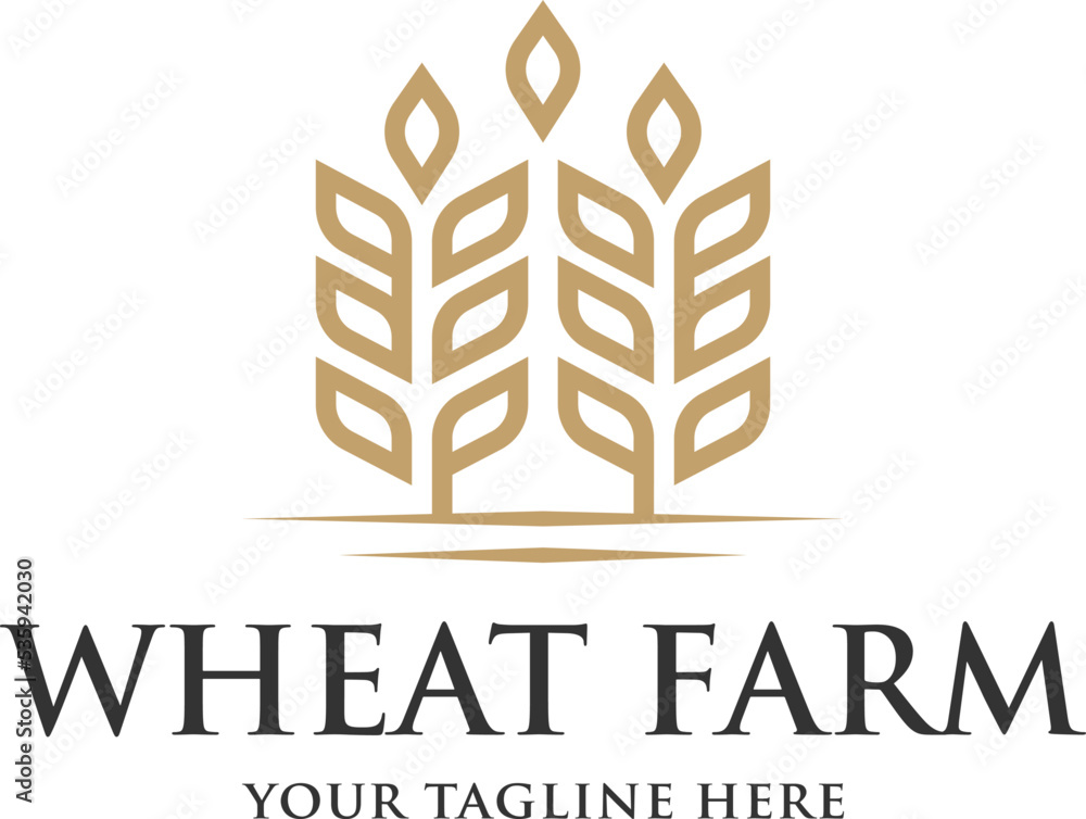 wheat farm logo designs for plantations company