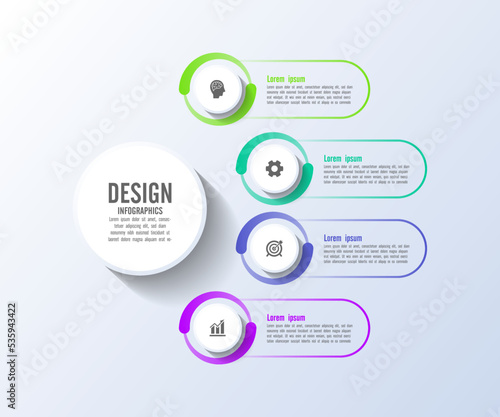 Process diagram infographic  business background  template colorful