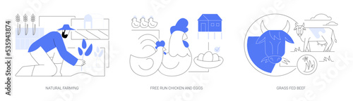 Ecological farming abstract concept vector illustrations.