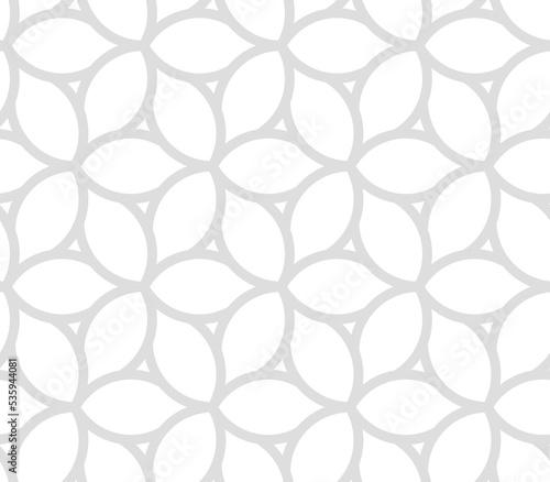 Seamless vector ornament. Modern wavy background. Light silver geometric modern pattern