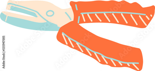 Orange Single Hole Puncher Bright & Cute Stationery Illustration