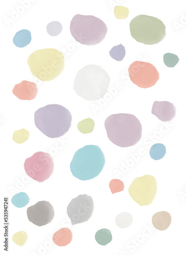 Abstract pastel background dot, copy space, colorful water pastel color. Design concept for illustrations, decoration, wallpaper, backdrop, cinema scene or presentation.