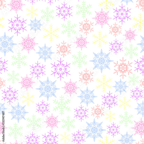 colorful frozen ice seamless pattern. snow background. good for fabric, wallpaper, card, backdrop, fashion, dress.