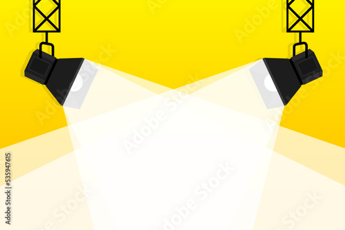 Banner spotlight background. Banner for text. Vector illustration.