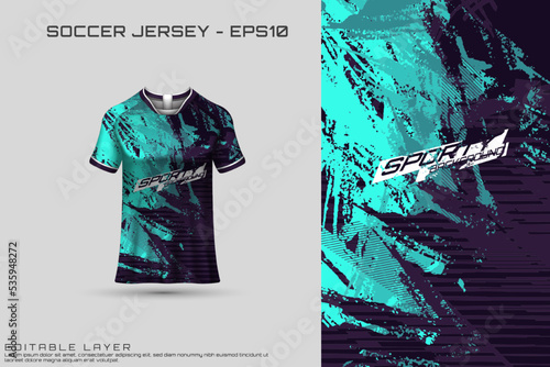 Sports jersey and t-shirt template sports jersey design vector. Sports design for football, racing, gaming jersey. Vector.