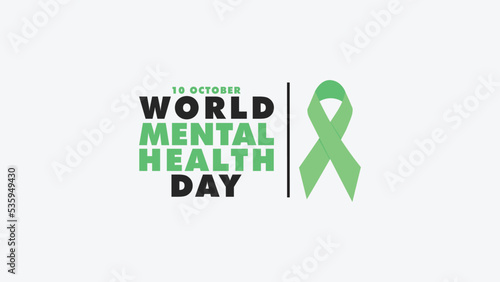 Vector illustration for World Mental Health Day Background wtich flat design