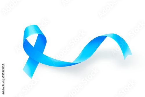 Laço azul simbolo cancer novembro transparente