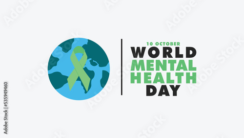 Vector illustration for World Mental Health Day Background wtich flat design