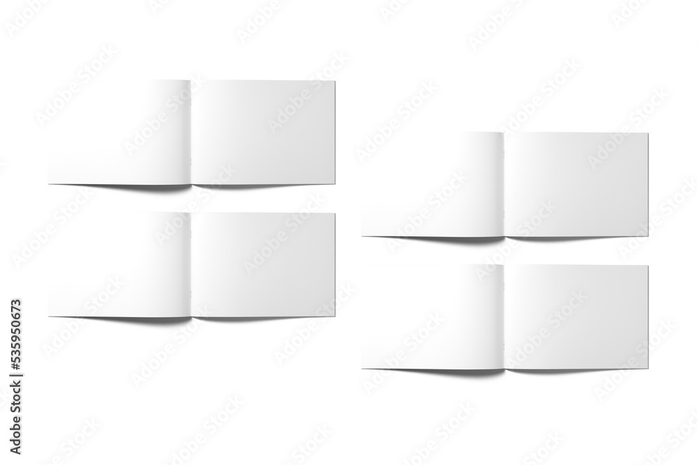 Blank magazine illustration for mockup. 3D Render. Blank magazine illustration for mockup. 3D Render.