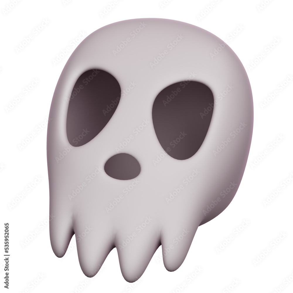 3D Happy halloween skull head illustration 3D Happy halloween skull head illustration