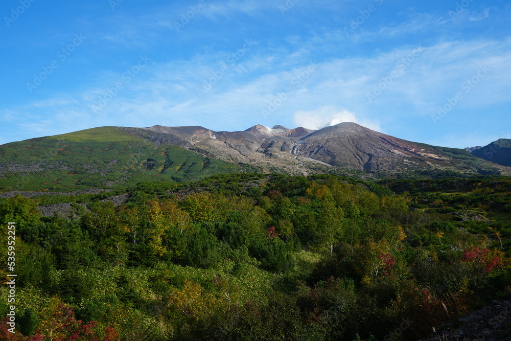 秋の十勝岳