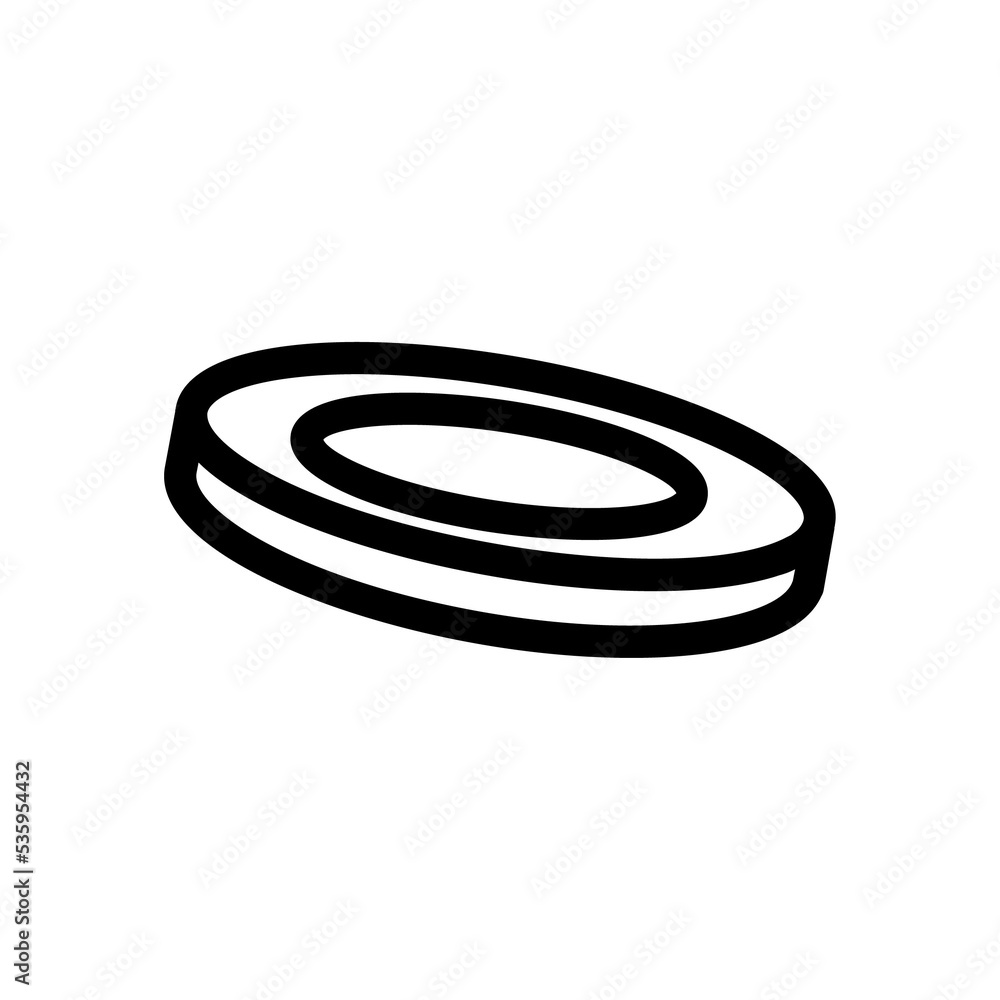 Fototapeta premium Coin outline icon