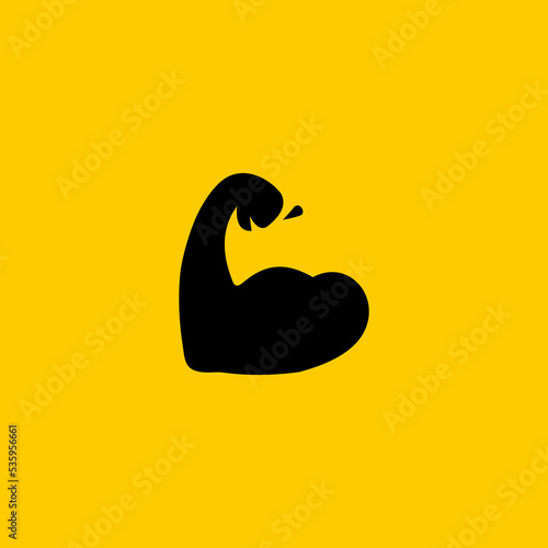 rhino muscle logo vector graphic good for icon gym, fitnes, etc
