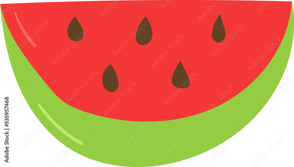 Obraz premium Watermelon hand drawn flat style