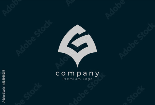 Initial G Logo, stylish letter G with spear combination, usable for brand, sport, outdoor, and logistic logo, vector illustration