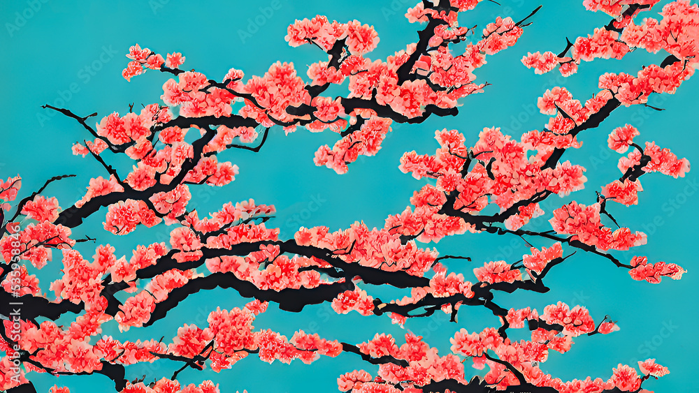 Japanese cherry blossom background blooming in spring Japanese cherry blossom background blooming in spring