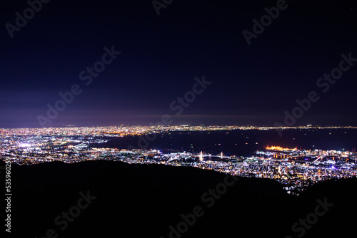 六甲山から大阪湾を望む夜景 photo