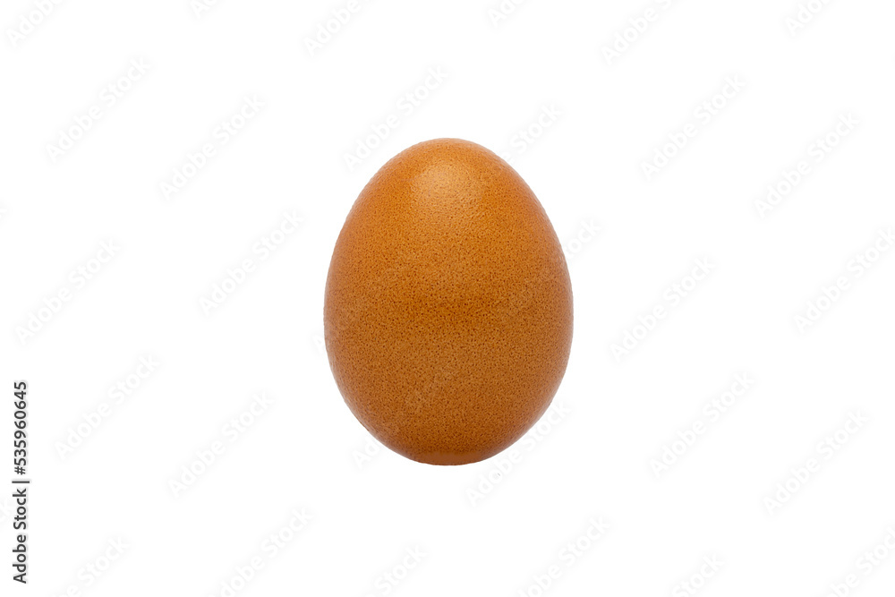 Eggs on a white background with visible skin Eggs on a white background with visible skin