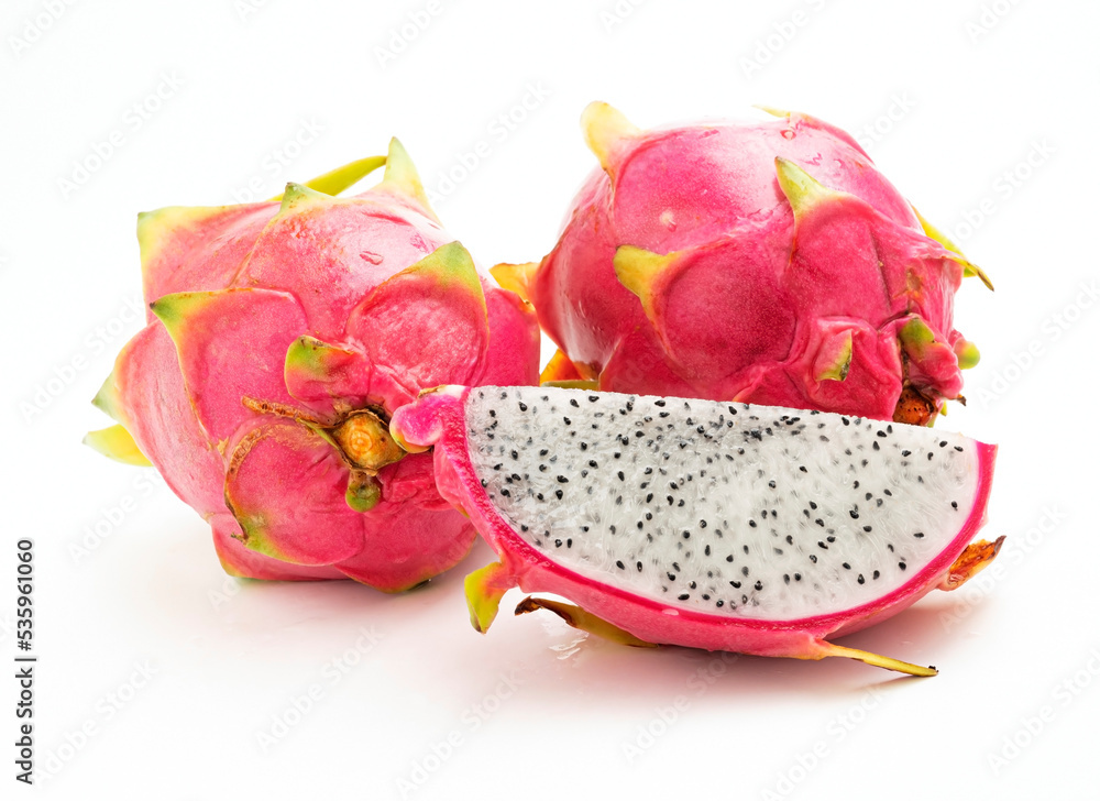 dragon fruit isolated on a white background dragon fruit isolated on a white background