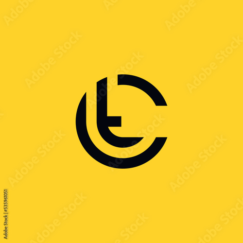 Creative Monogram Letters CT TC Vector Icon Logo on black color.