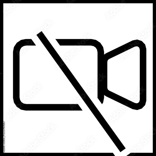 no video camera filming icon