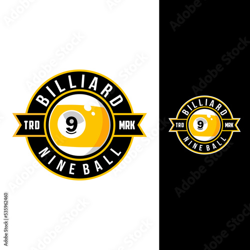 billiards game vector template. sport pool snooker graphic illustration.