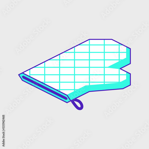 Oven mitt isometric vector icon illustration