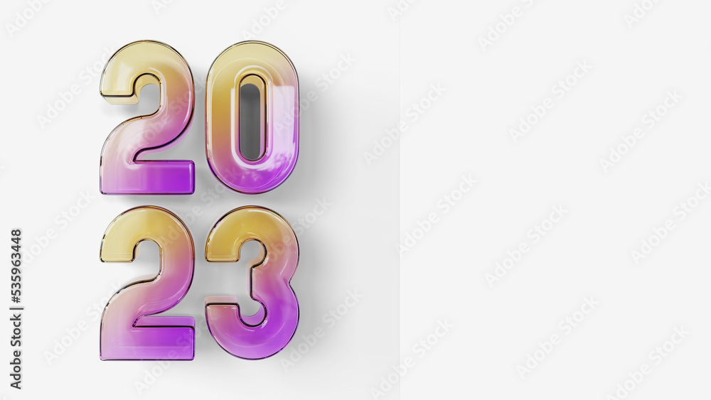 New Year 2023 Copy Space With Typography 3D Render Illustration 02 New Year 2023 Copy Space With Typography 3D Render Illustration 02