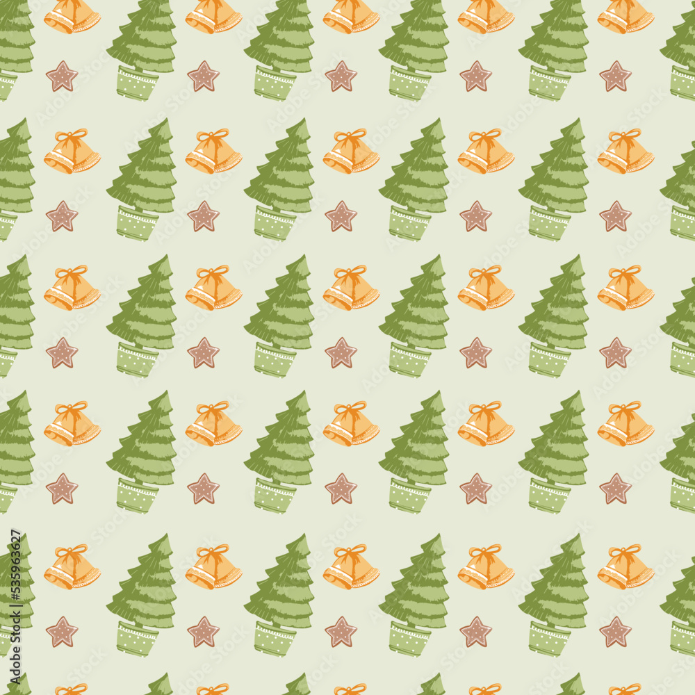 Watercolor winter seamless pattern with christmas tree background, Christmas Vector Illustration Watercolor winter seamless pattern with christmas tree background, Christmas Vector Illustration