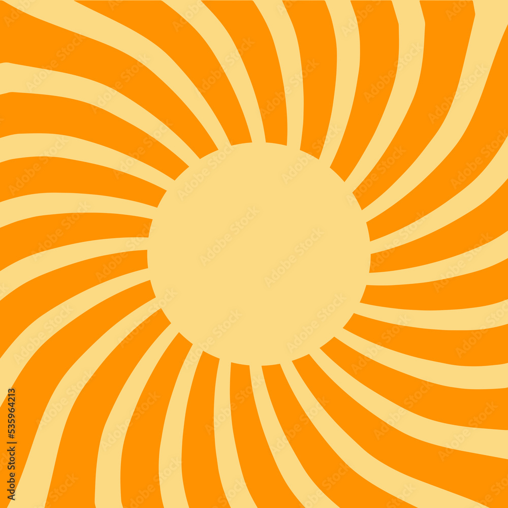 Retro Orange Sun Brust Horizontal Retro Orange Sun Brust Horizontal