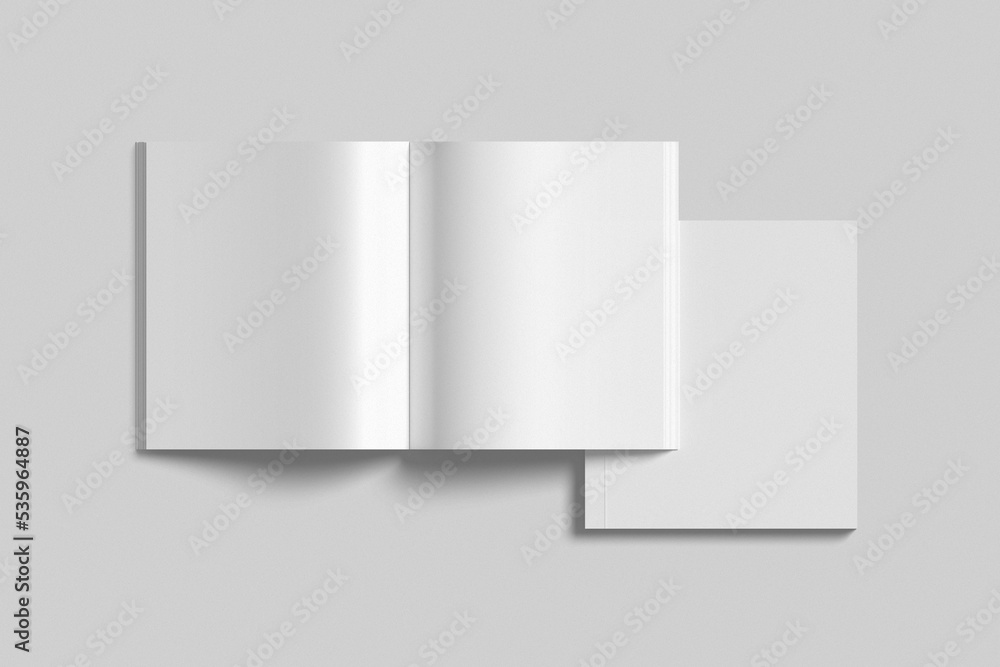 Square book, magazine, catalog, brochure mockup Square book, magazine, catalog, brochure mockup