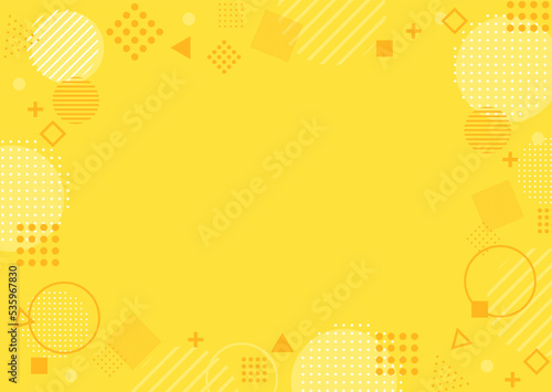 abstract frame with yellow geometric patterns