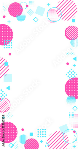 abstract frame with colorful geometric patterns
